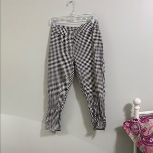 89th & Madison Black and White Gingham pants